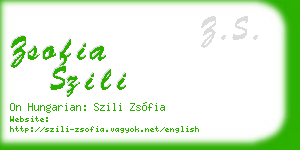 zsofia szili business card